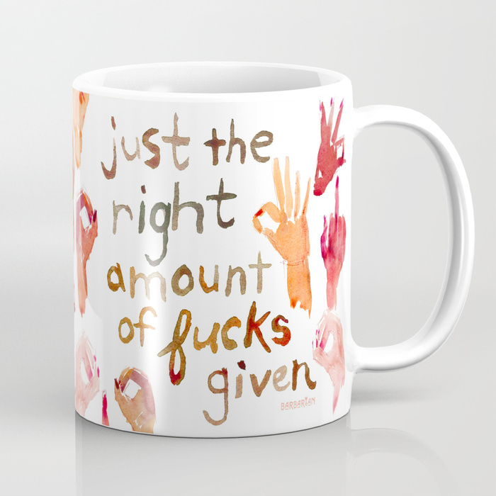 ZERO FUCKS GIVEN Hand Gestures mug