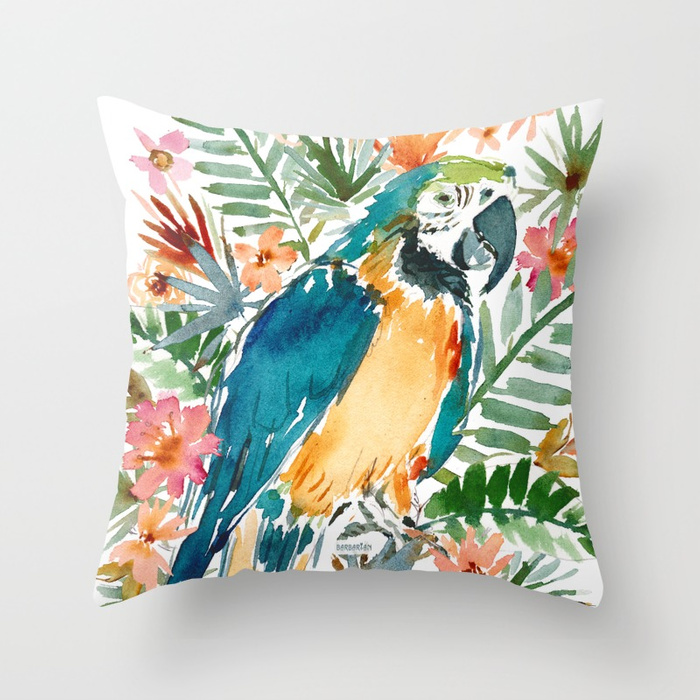 MURDOCH THE BLUE AND GOLD MACAW pillow