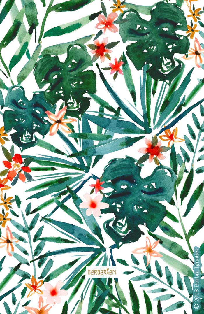 TROP DON'T STOP Tropical Palms and Monsteras