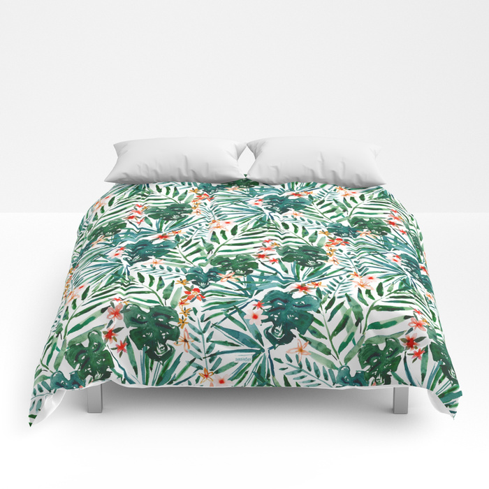 TROP DON'T STOP Tropical Palms and Monsteras bedding