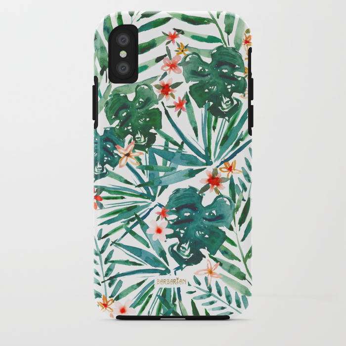 TROP DON'T STOP Tropical Palms and Monsteras phone case