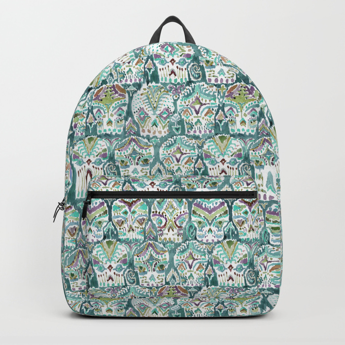 CARPE DIEM SKULLS in Teal Fade backpack