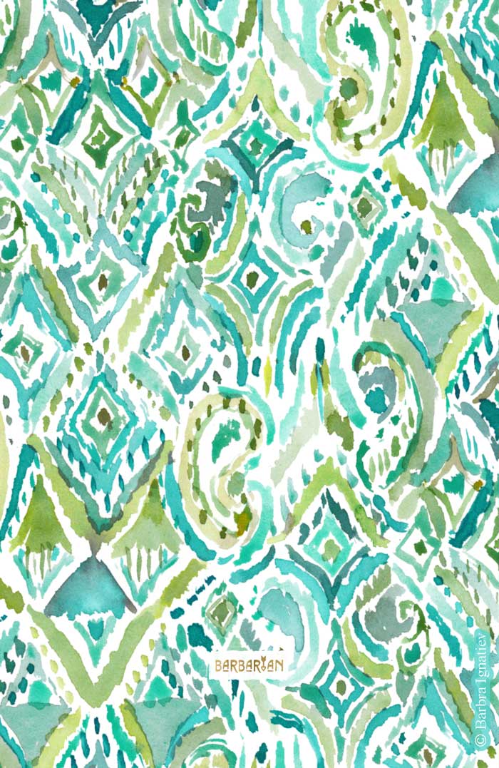 MUMBAI VIBES Aqua Paisley Tribal