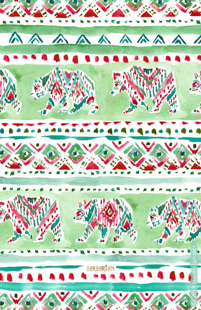 BOHO HOLIDAY BEARS Tribal