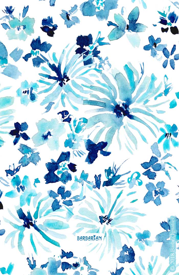 FREE TO BE Blue Floral