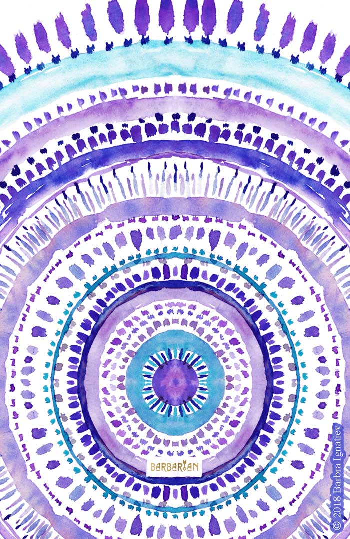 SWEET SPOT Watercolor Mandala