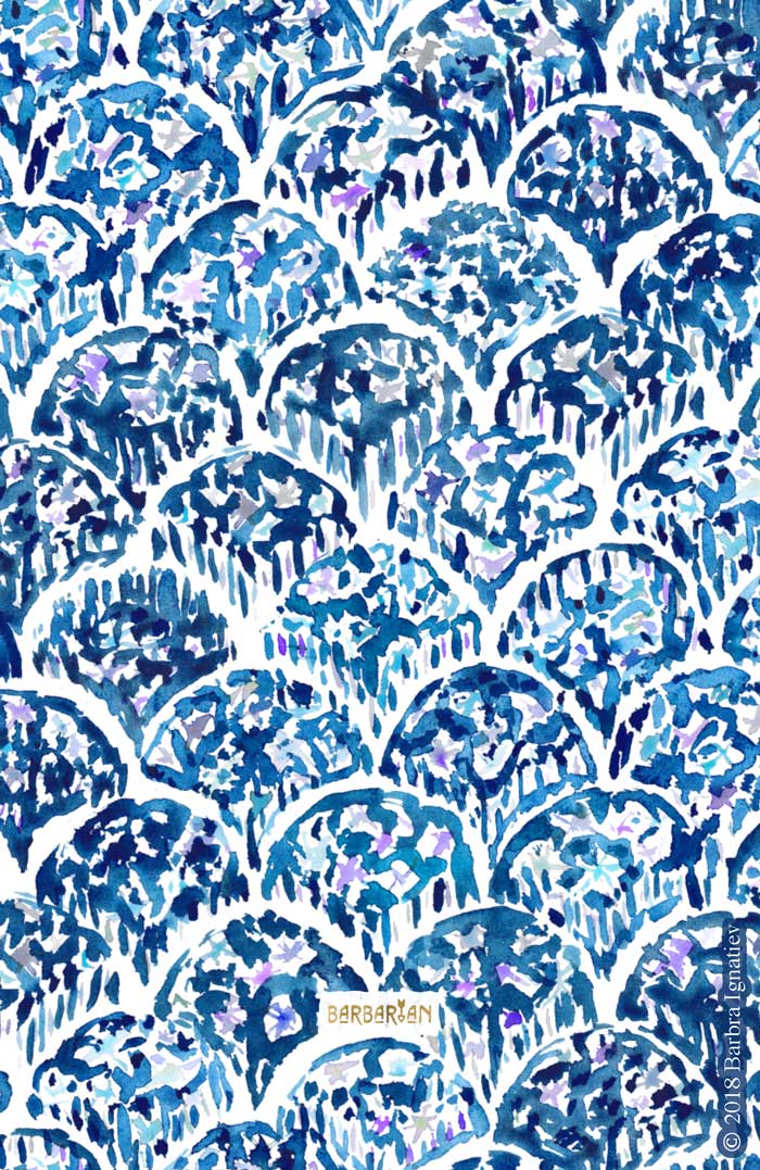 FATHOMS DEEP Indigo Mermaid Print