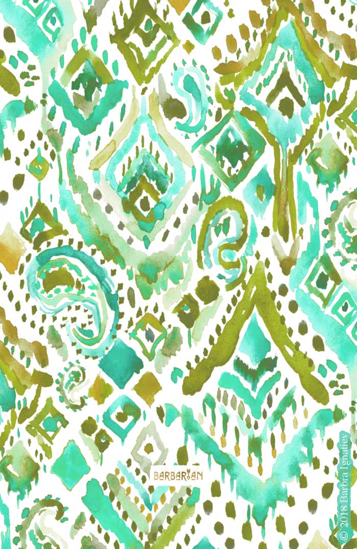 PAISLEY DAZE Mint Gold Tribal