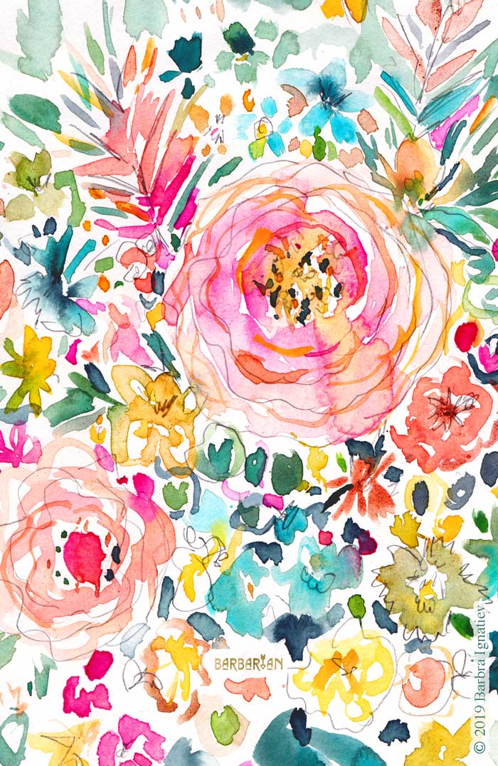 DON'T STRESS Colorful Floral