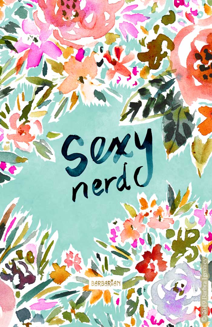 SEXY NERD Aqua Floral