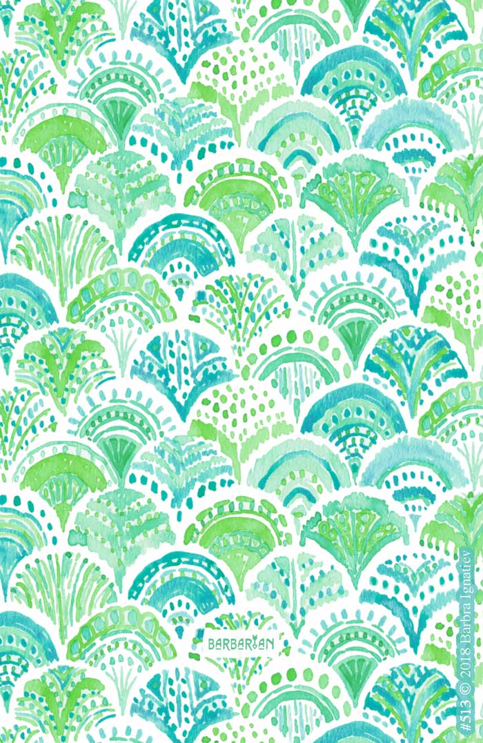 Lime MERMAID DAYDREAMS Watercolor Scales