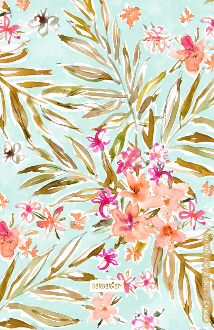 NUEVO VALLARTA Mint Tropical Floral