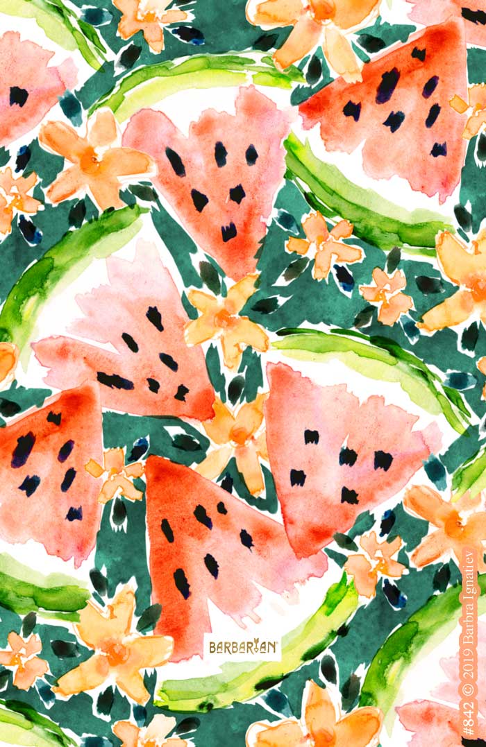 YUMMER SUMMER Watercolor Watermelons