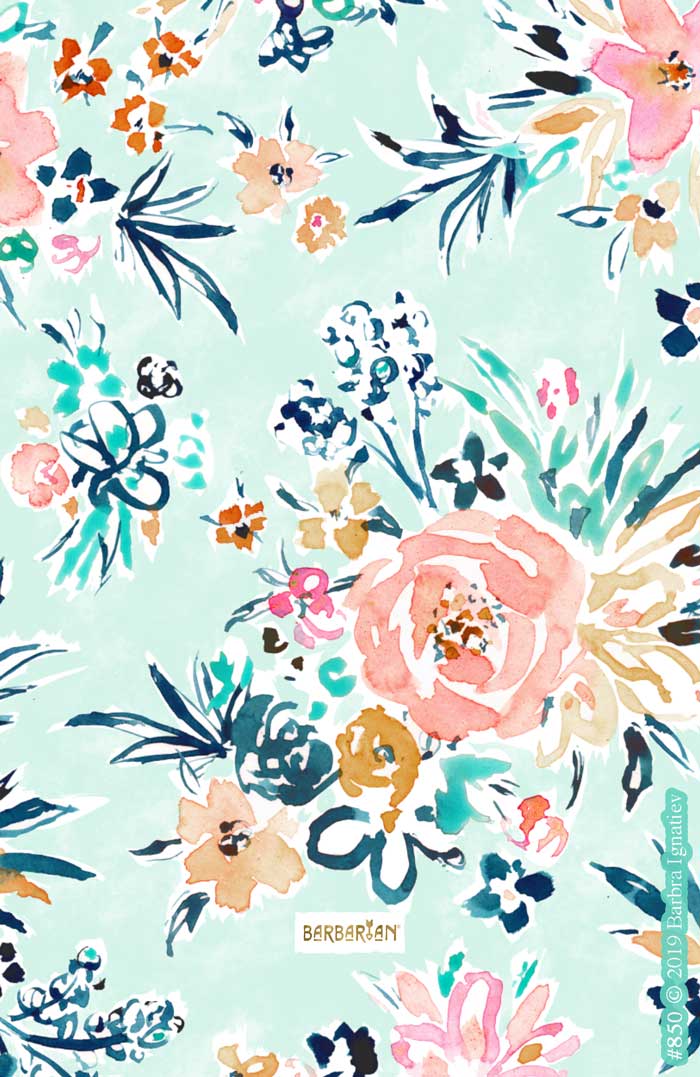 CONTRA FLAUNT YA Aqua Romantic Floral