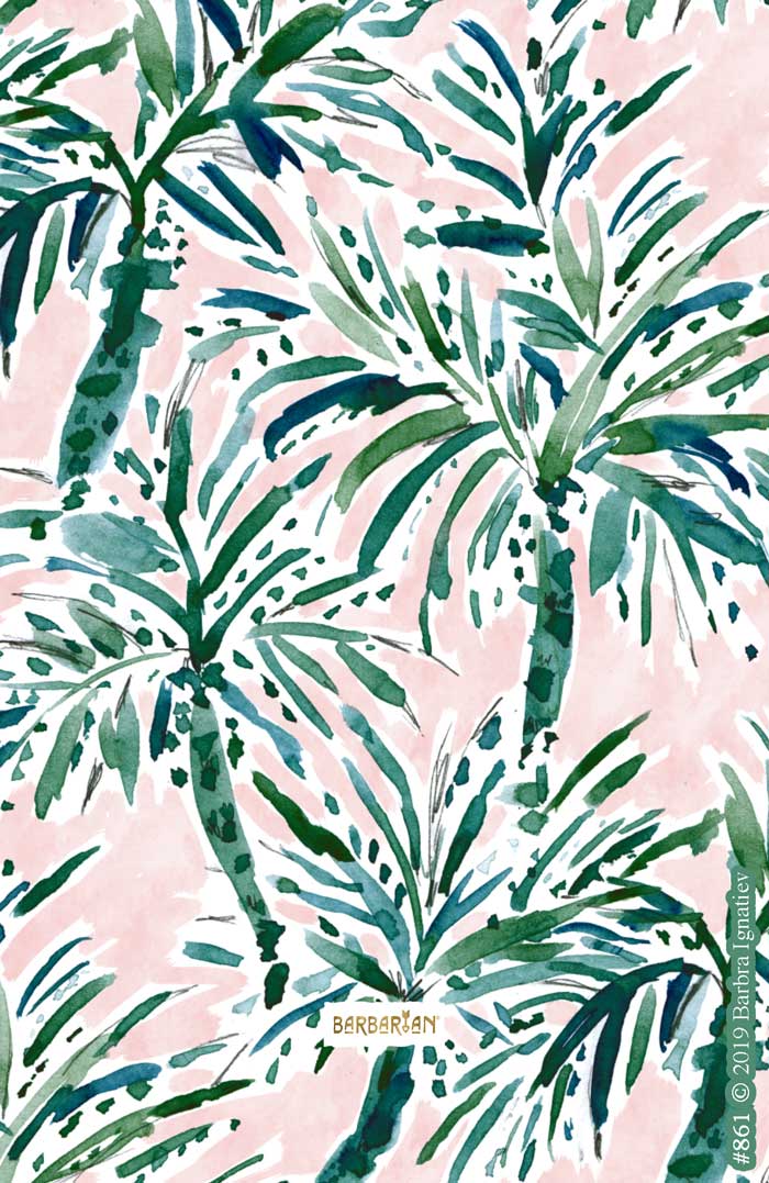VACAY VOCAB Blush Palms