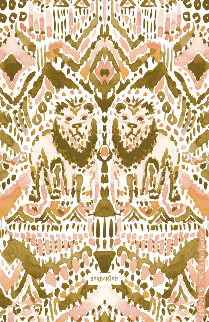 PRIDE INSIDE Lion Tribal Gold Peach