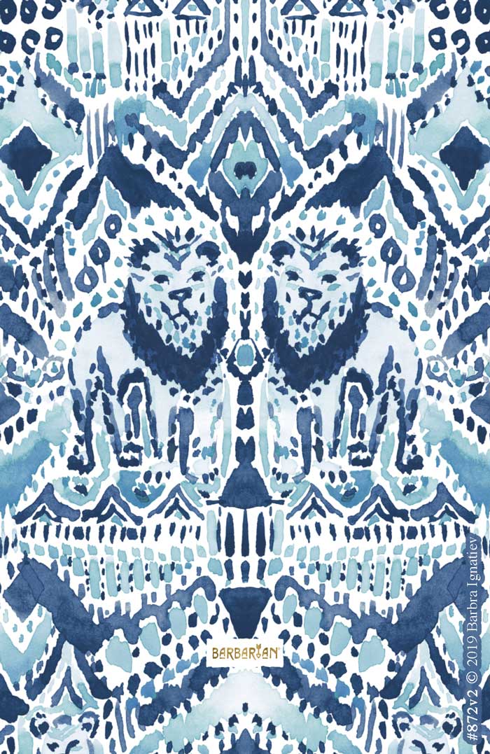 PRIDE INSIDE Lion Tribal Indigo Aqua
